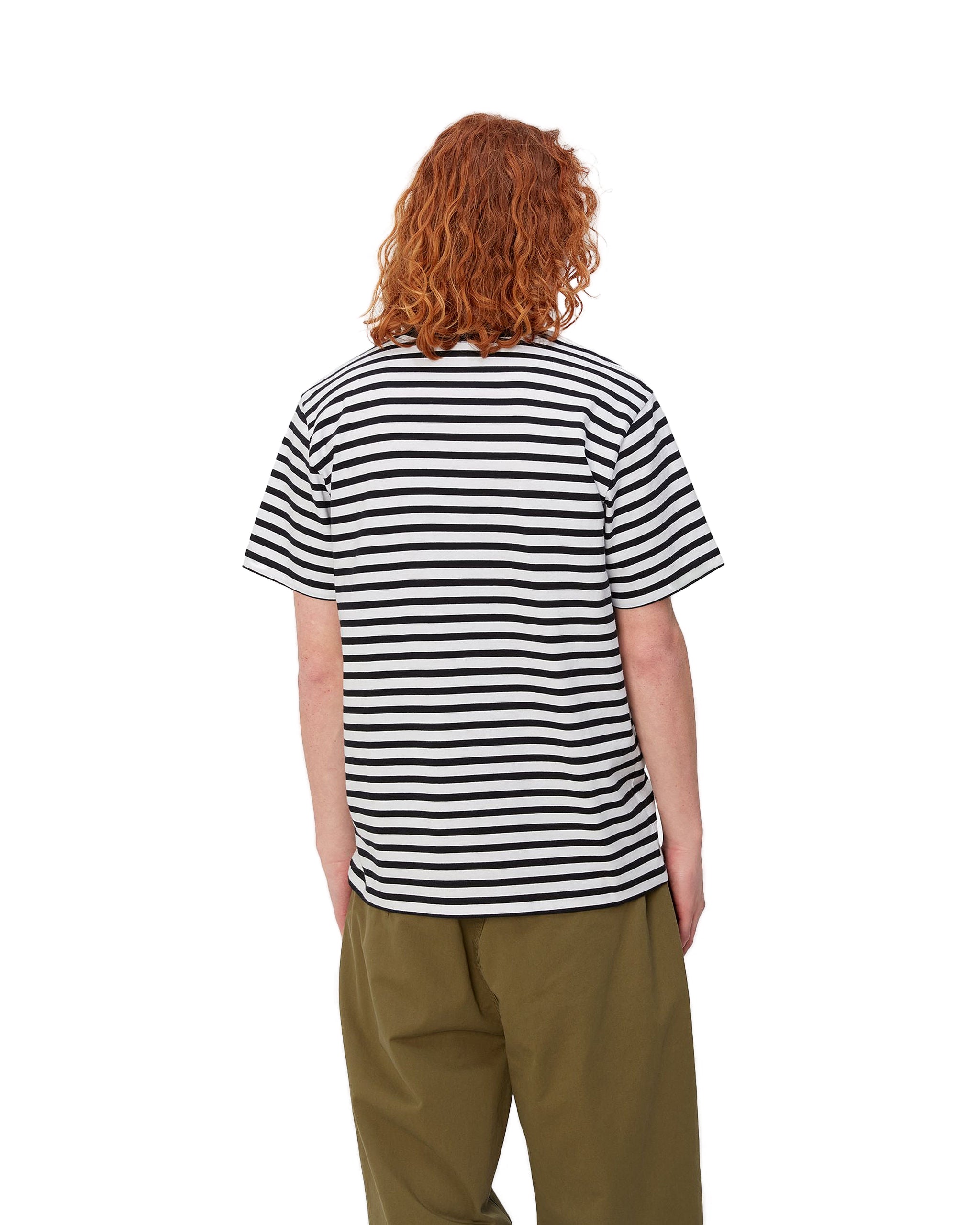 T-shirt SS Seidler Pocket - Rayure Noir/Blanc