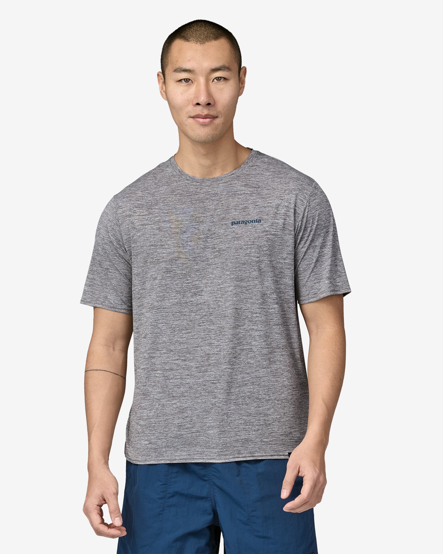 Ms Capilene Cool Daily T-shirt - Boardshort Logo Feather Grey (BLAF)