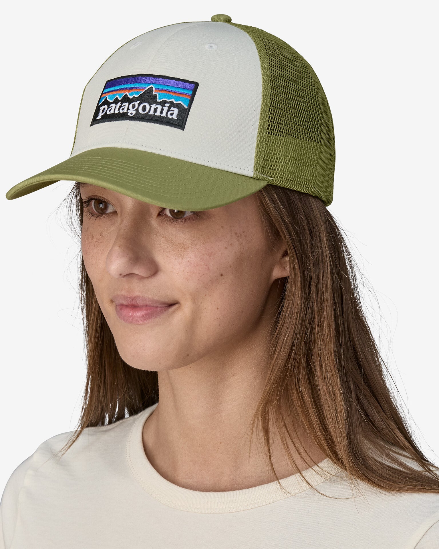 P-6 Logo LoPro Trucker Hat - White/Buckhorn Green (WBGN)