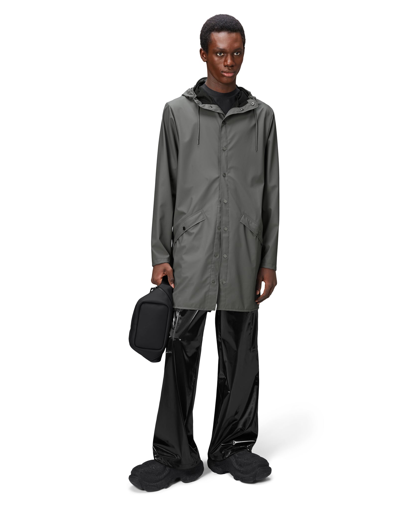 Long Jacket Raincoat - Grey (Unisex)