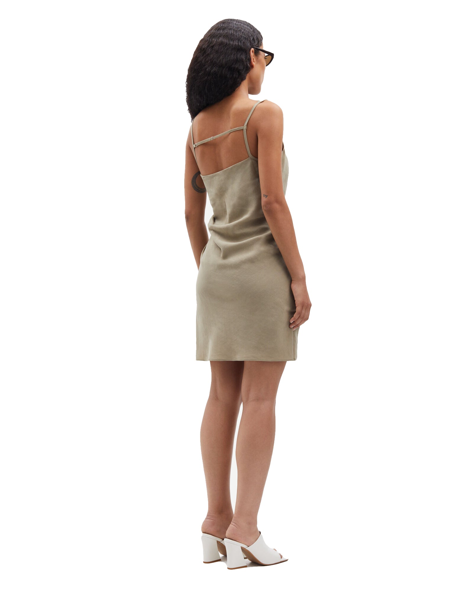 Sahira Short Dress 15262 - Light Olive