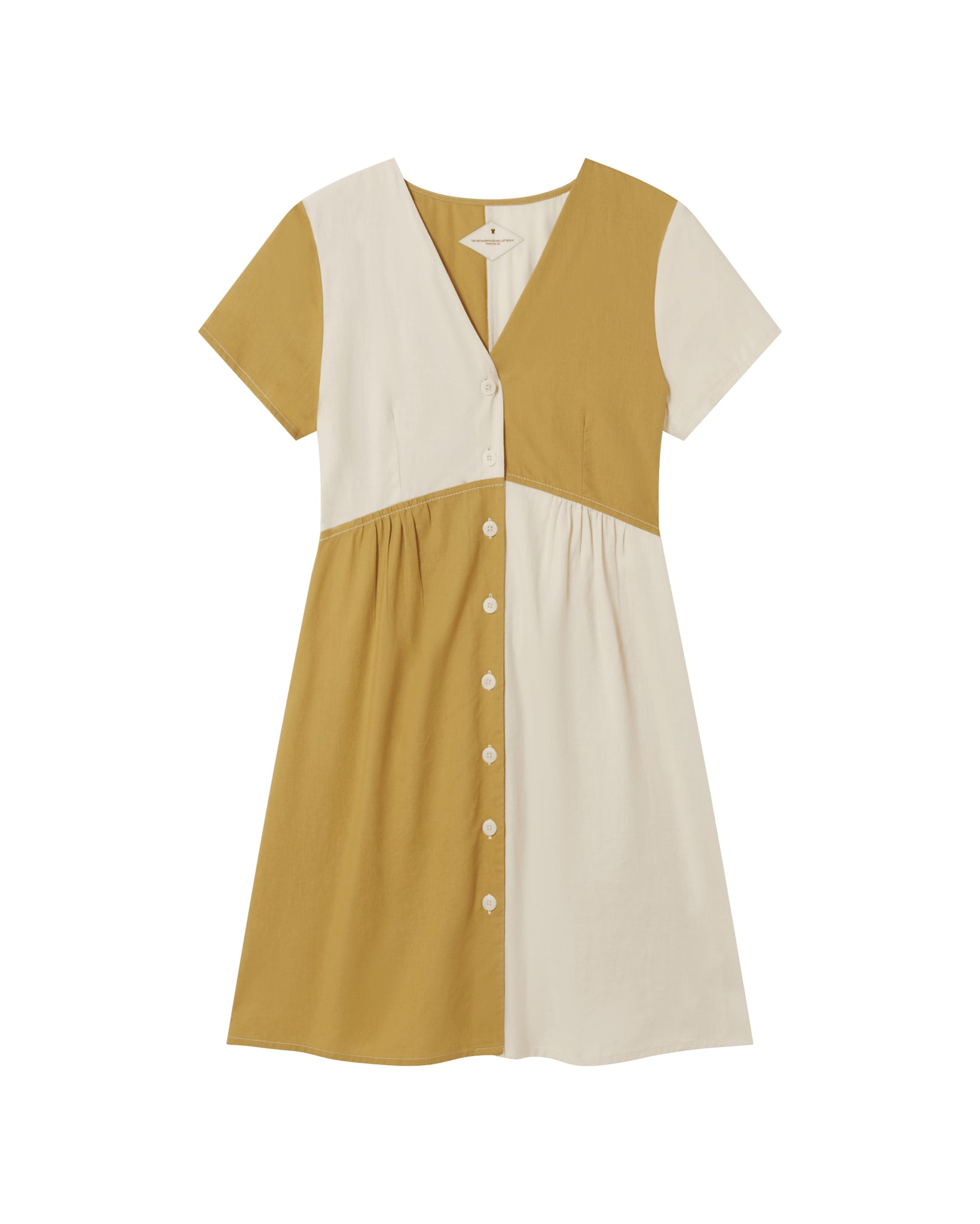 Patched Hebe Dress - Yellow